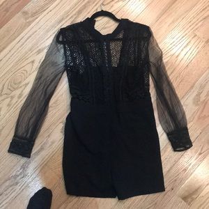 Black lace romper